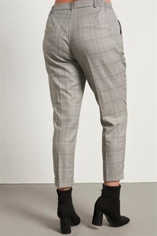 Myline-Cep Detaylı Slim Fit Klasik Pantolon-Büyük Beden Pantolon-56132