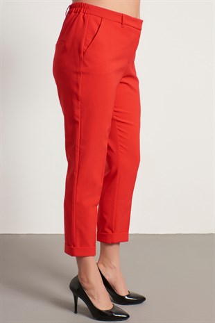 Myline-Cep Detaylı Slim Fit Klasik Pantolon-Büyük Beden Pantolon-56143